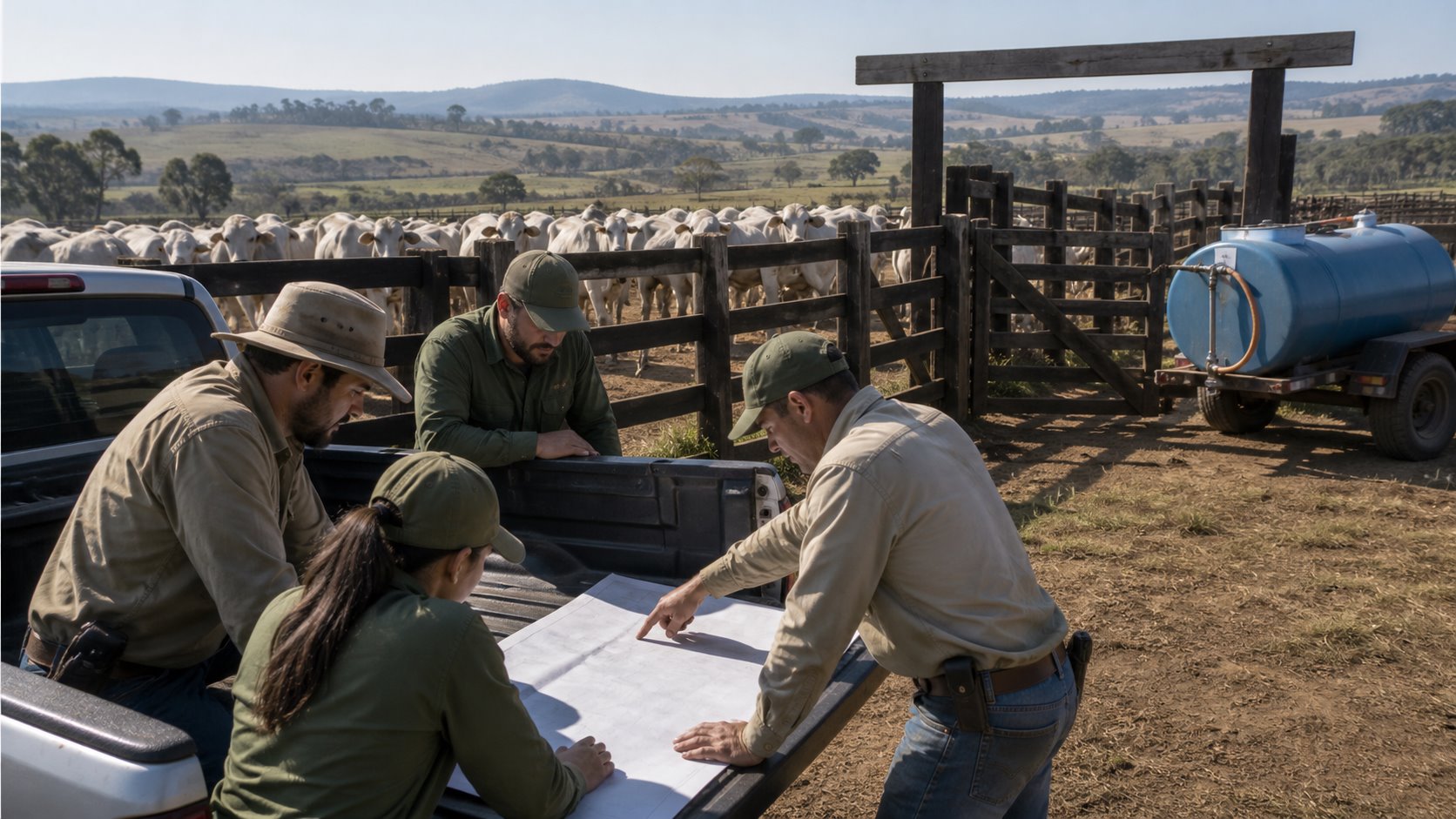Plano de emergência para incêndio em fazenda de gado