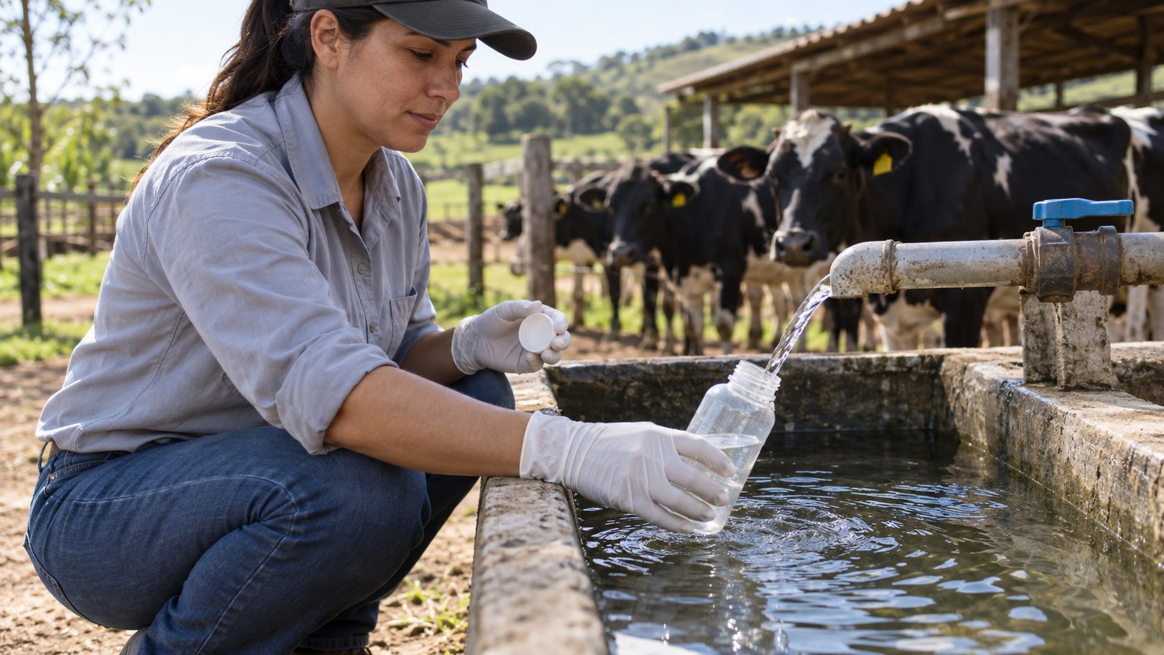Análise de água para vacas leiteiras: perguntas úteis antes de coletar amostras