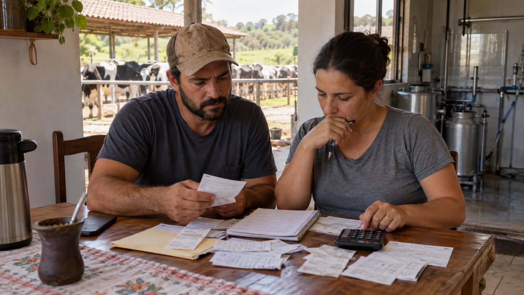 Caixa da pequena fazenda leiteira: planeje gastos antes do primeiro pagamento