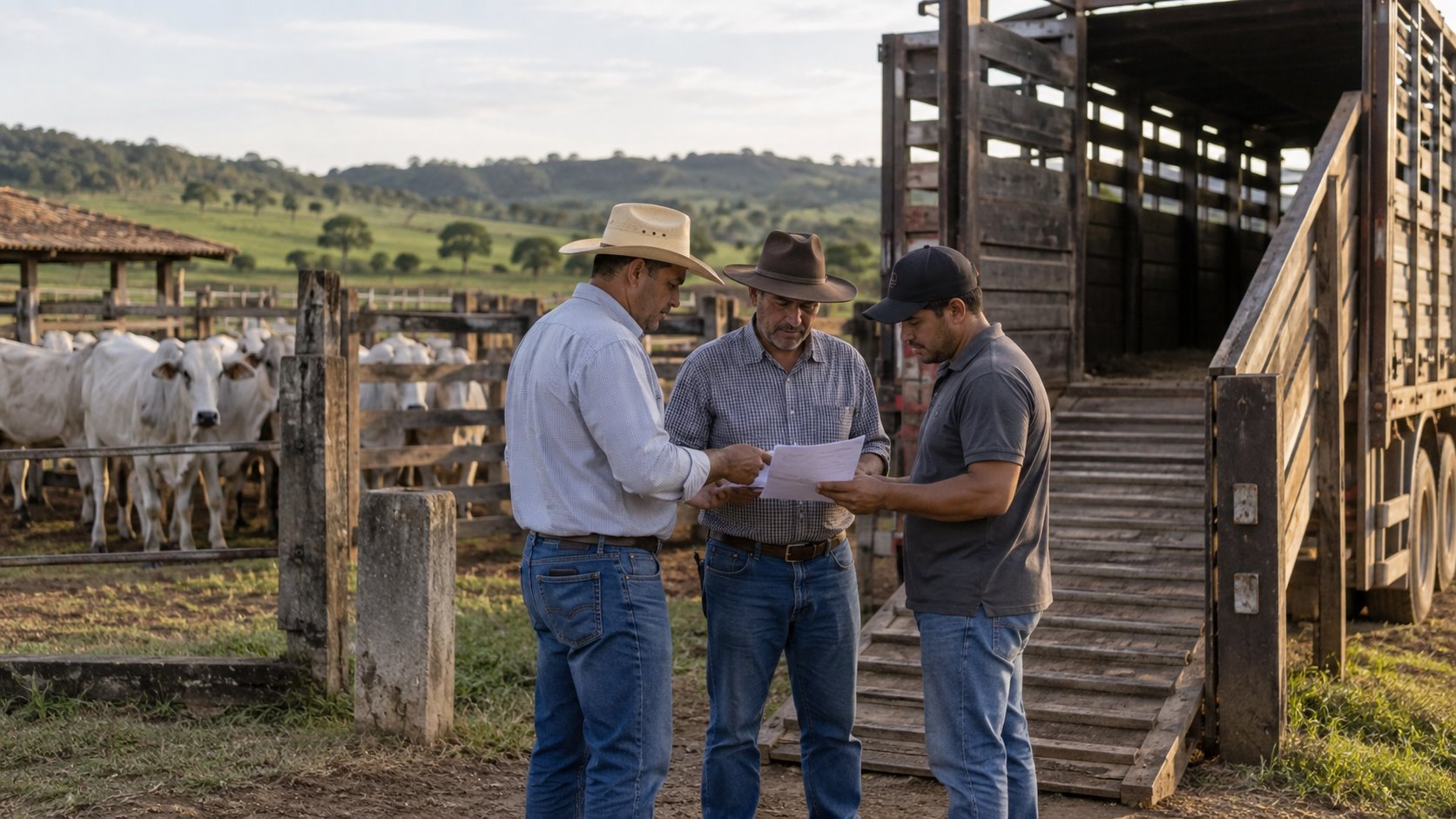 Compra de gado: combine frete, embarque e documentos antes de pagar