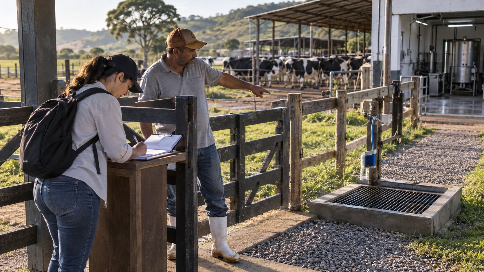 Visitantes e veículos na fazenda leiteira: organize entrada sem atrapalhar a rotina
