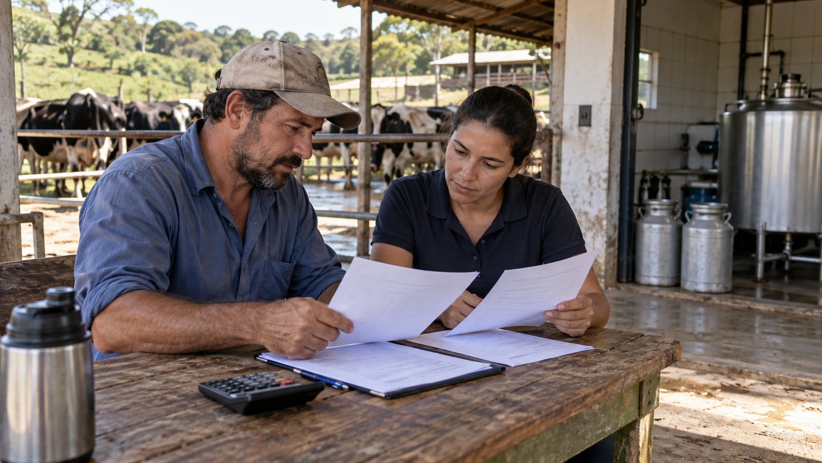 Proposta escrita para vender leite: compare pagamento sem confiar só no valor anunciado