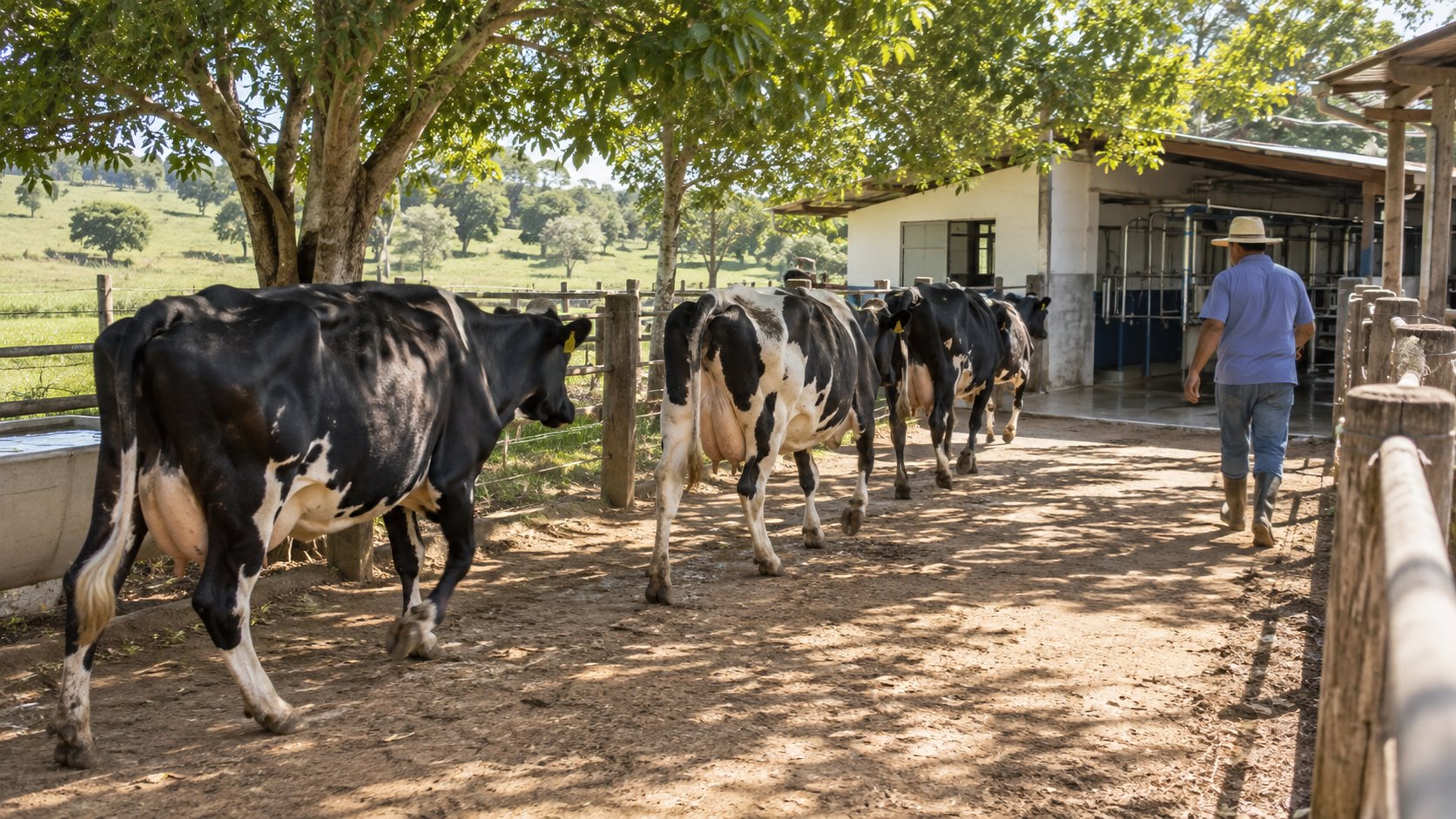Sombra e caminho da ordenha: organize o conforto das vacas no pasto
