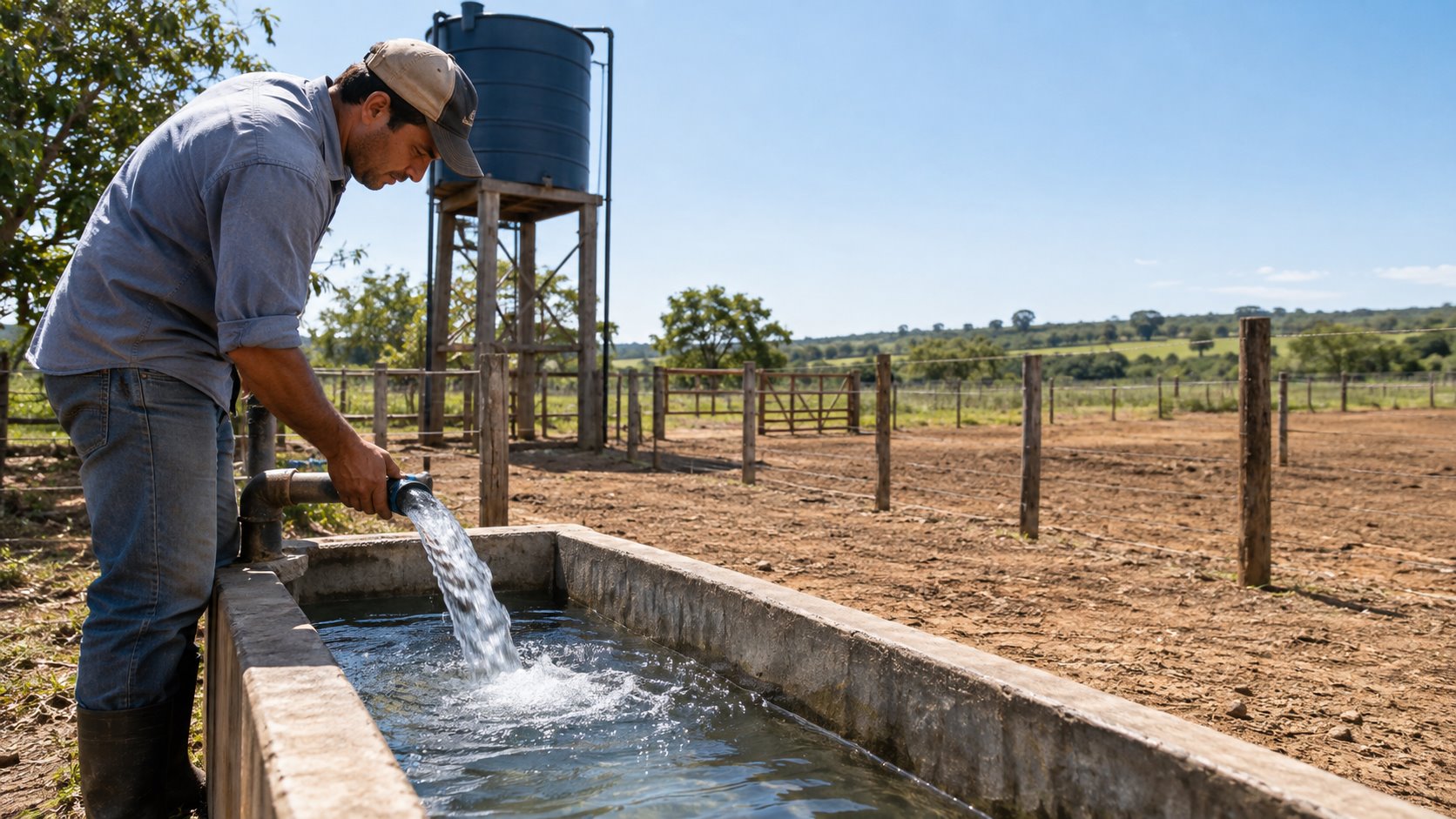 Água para o primeiro lote de corte: confira vazão e reserva antes da compra