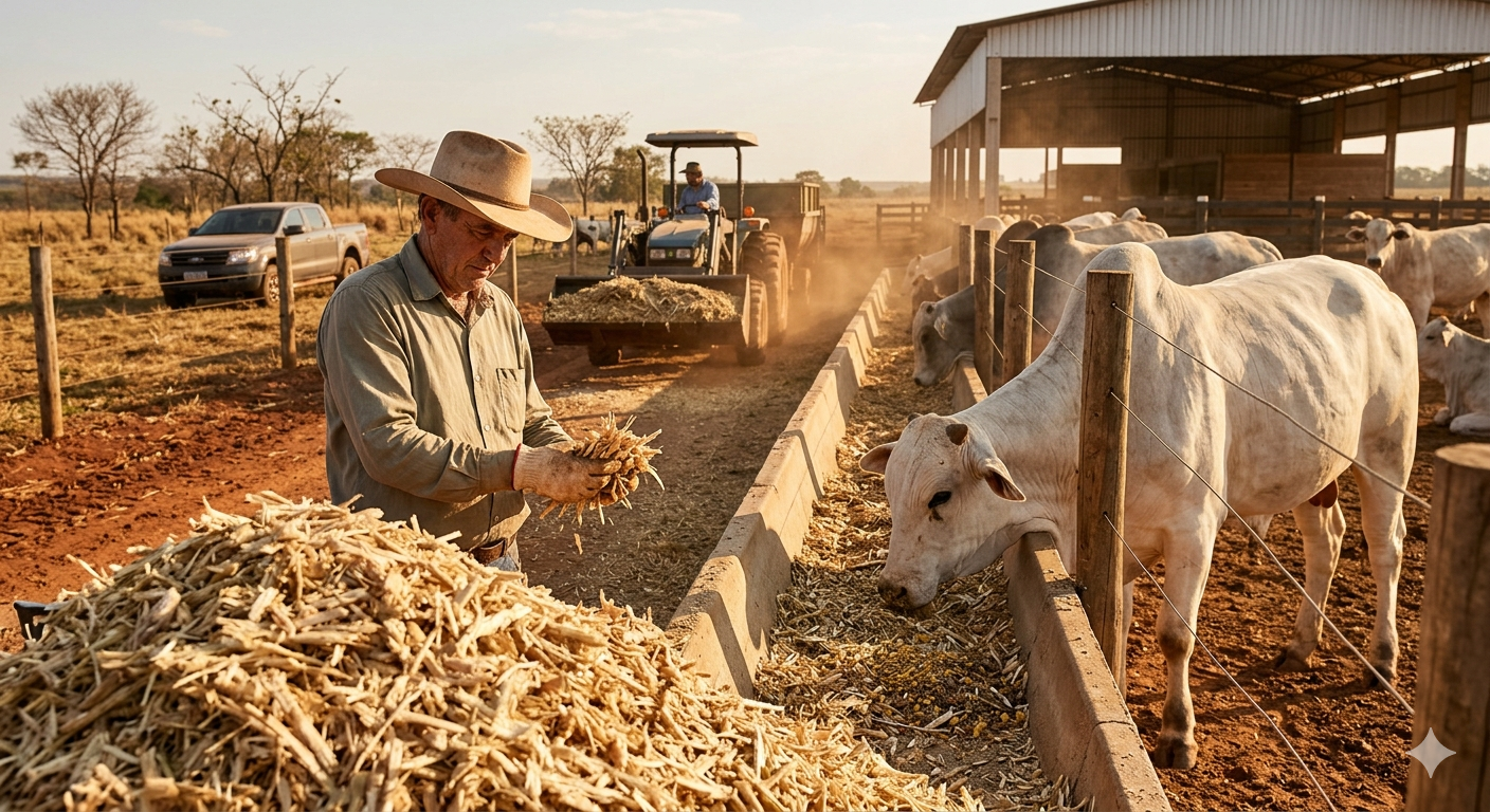 Como aproveitar bagaço de cana para alimentar gado na seca