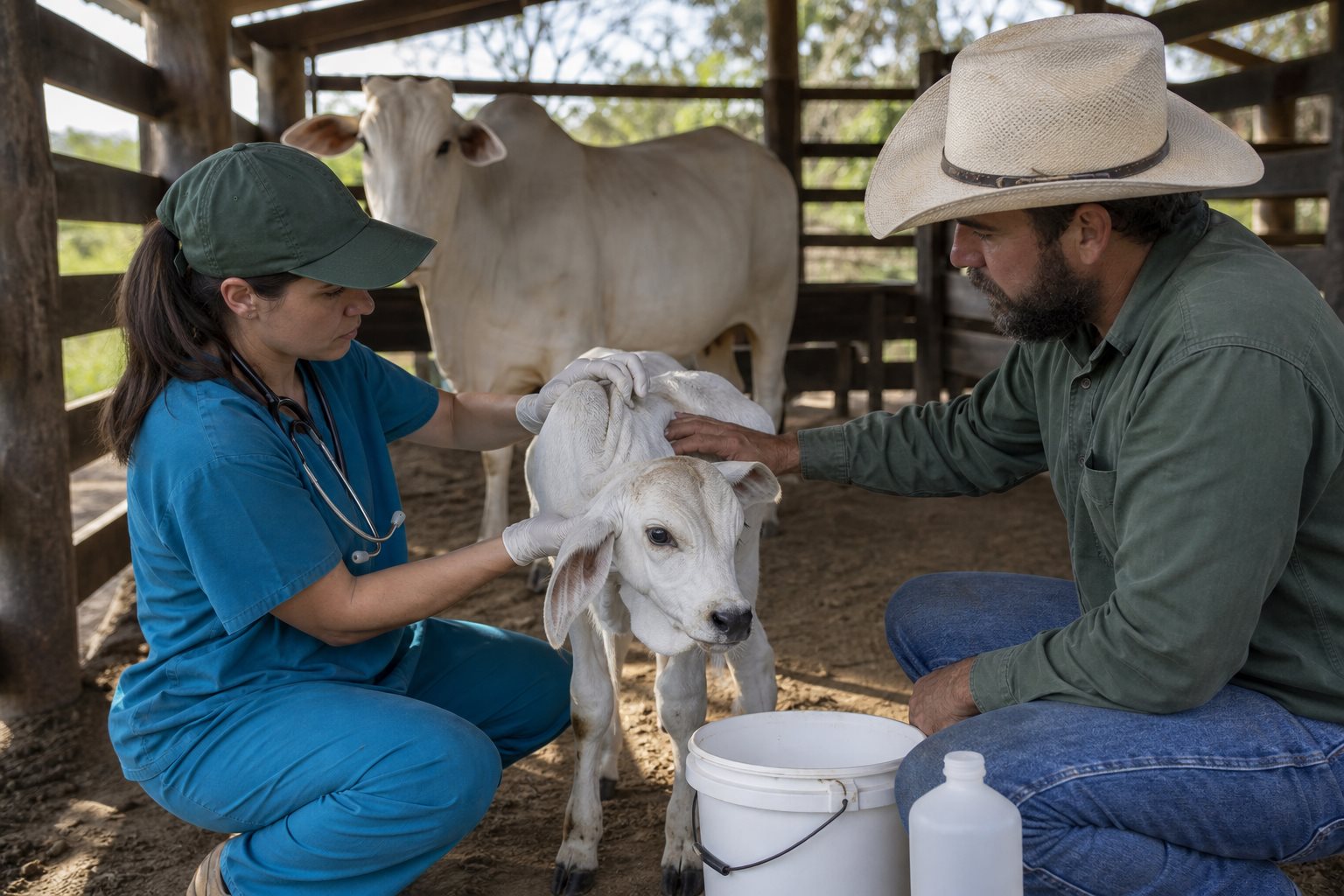 Diarreia em bezerro recém-nascido: desidratação e sinais de gravidade