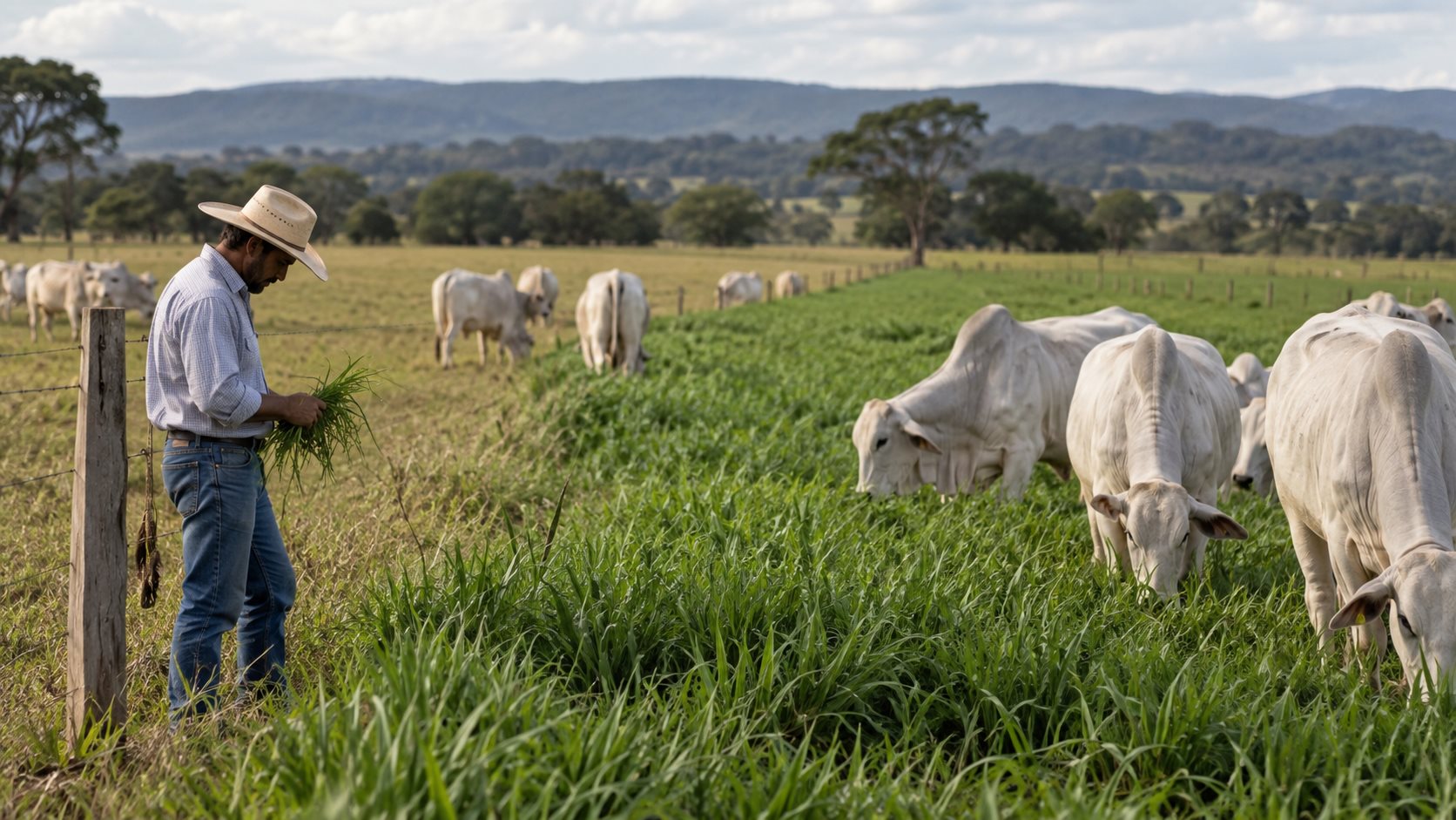 Qual a diferença entre Brachiaria e Panicum no ganho de peso
