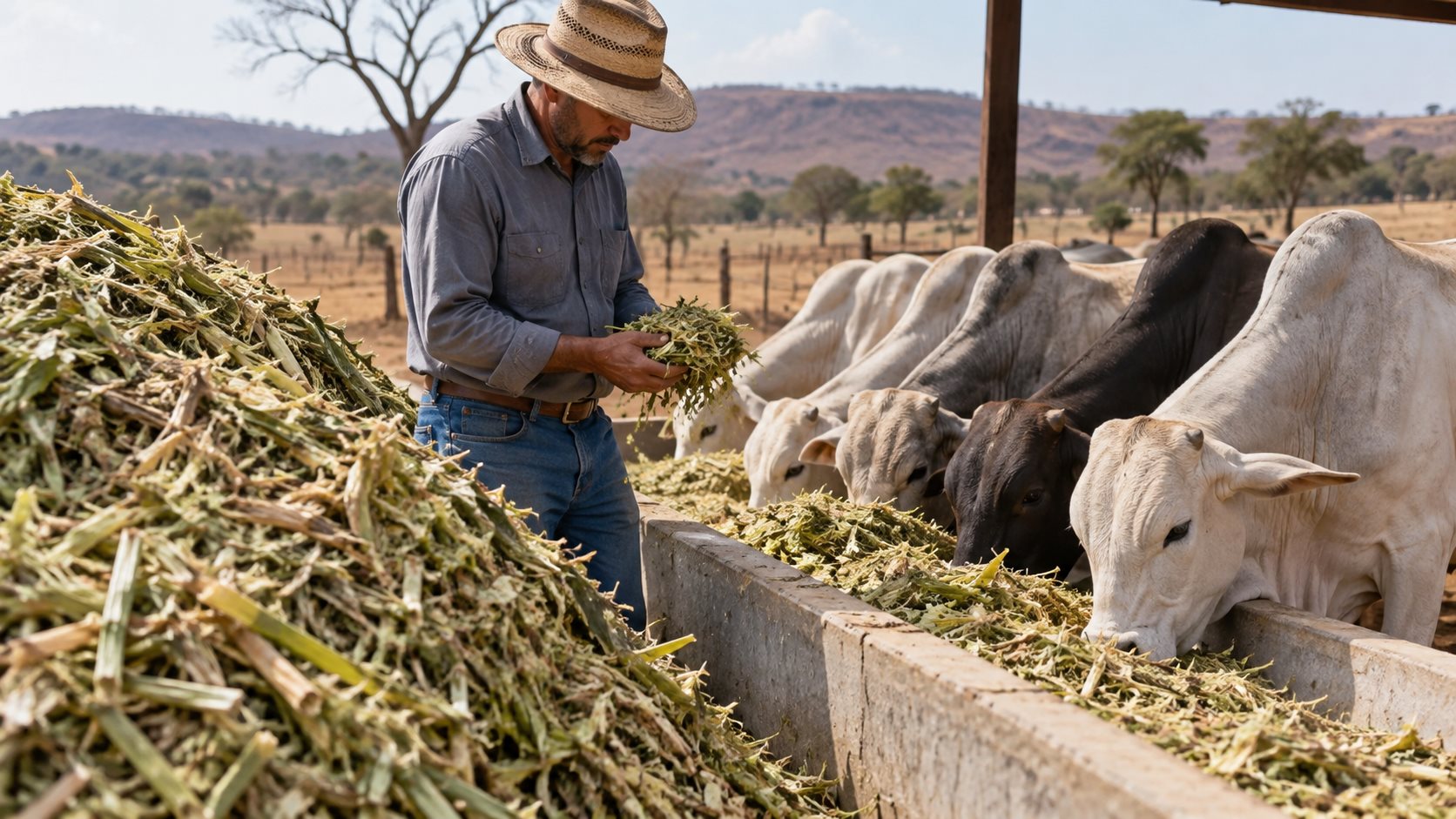 Quanto rende um hectare de cana para alimentar gado na seca